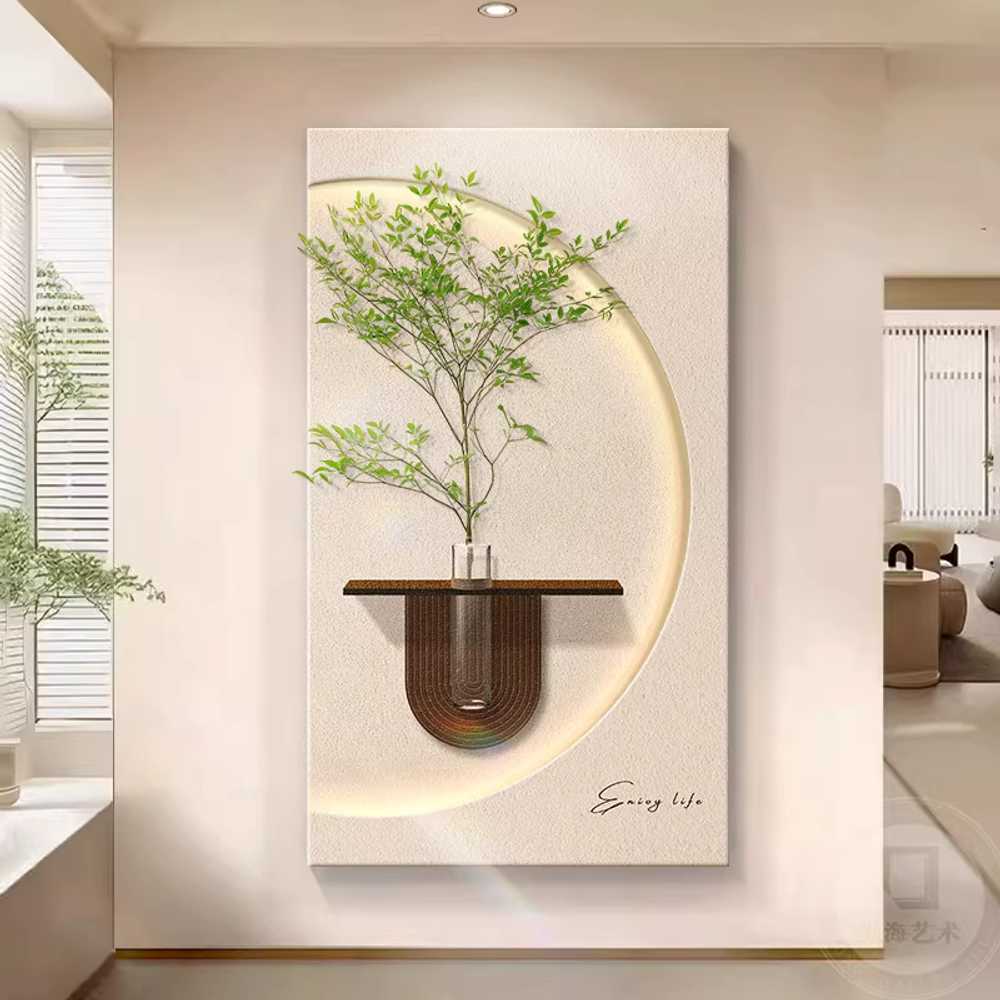 감성화분액자 소품 복도 행잉 벽걸이 인테리어 무드등 A 40x80cm 일반형 라이트 없음 - 상세 이미지 5