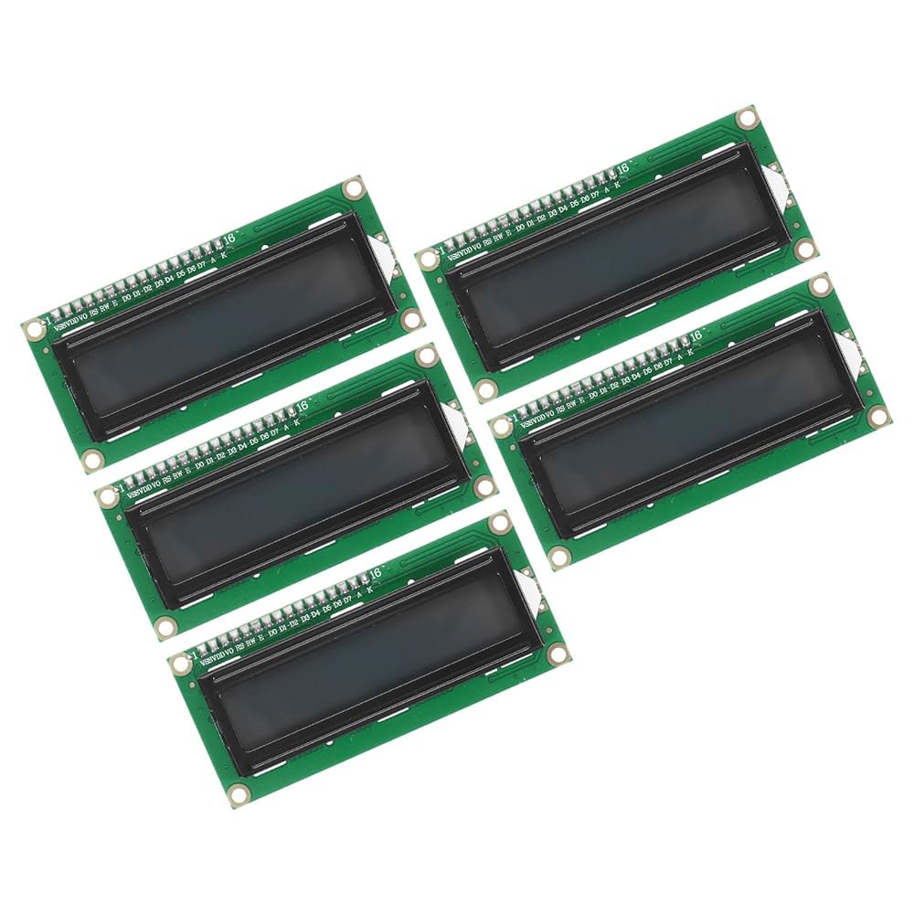 MECCANIXITY 5Pcs LCD 1602 디스플레이 모듈 5V(16핀 포함), 회색 화면 백라이트 16x2 인터페이스 어댑터 72x24mm 72x24mm Blue 3 - 상품 이미지