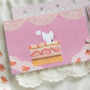 층층 과일케이크쌓기 다이어리꾸미기 라인 마스킹테이프 딸기 고양이 실사용 후기 | 효과 있을까? - 상품 이미지 4