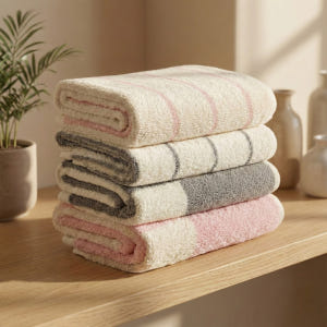 호텔수건 답례품 40수 타월 코마사 먼지없는 스트라이프 순면 고급 더착한... 실사용 후기 | 효과 있을까? - 상품 이미지 1