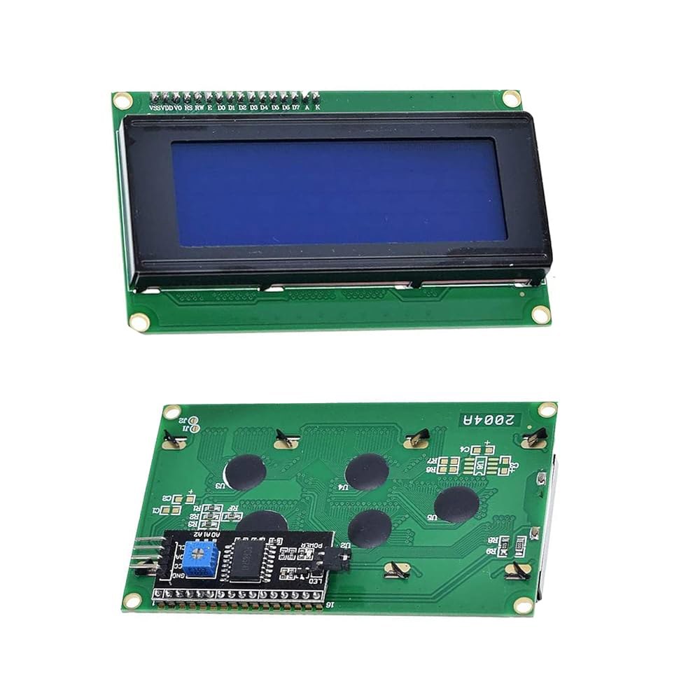 HiLetgo HD44780 2004 LCD 20x4 2004A 캐릭터 화면 디스플레이 모듈 블루 백라이트(IIC / I2C 시리얼 인터페이스 어댑터 포함) - 상품 이미지