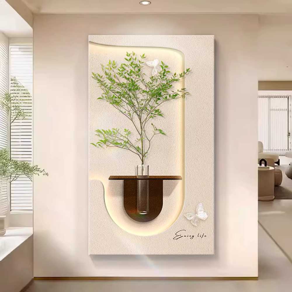 감성화분액자 소품 복도 행잉 벽걸이 인테리어 무드등 A 40x80cm 일반형 라이트 없음 이미지 7