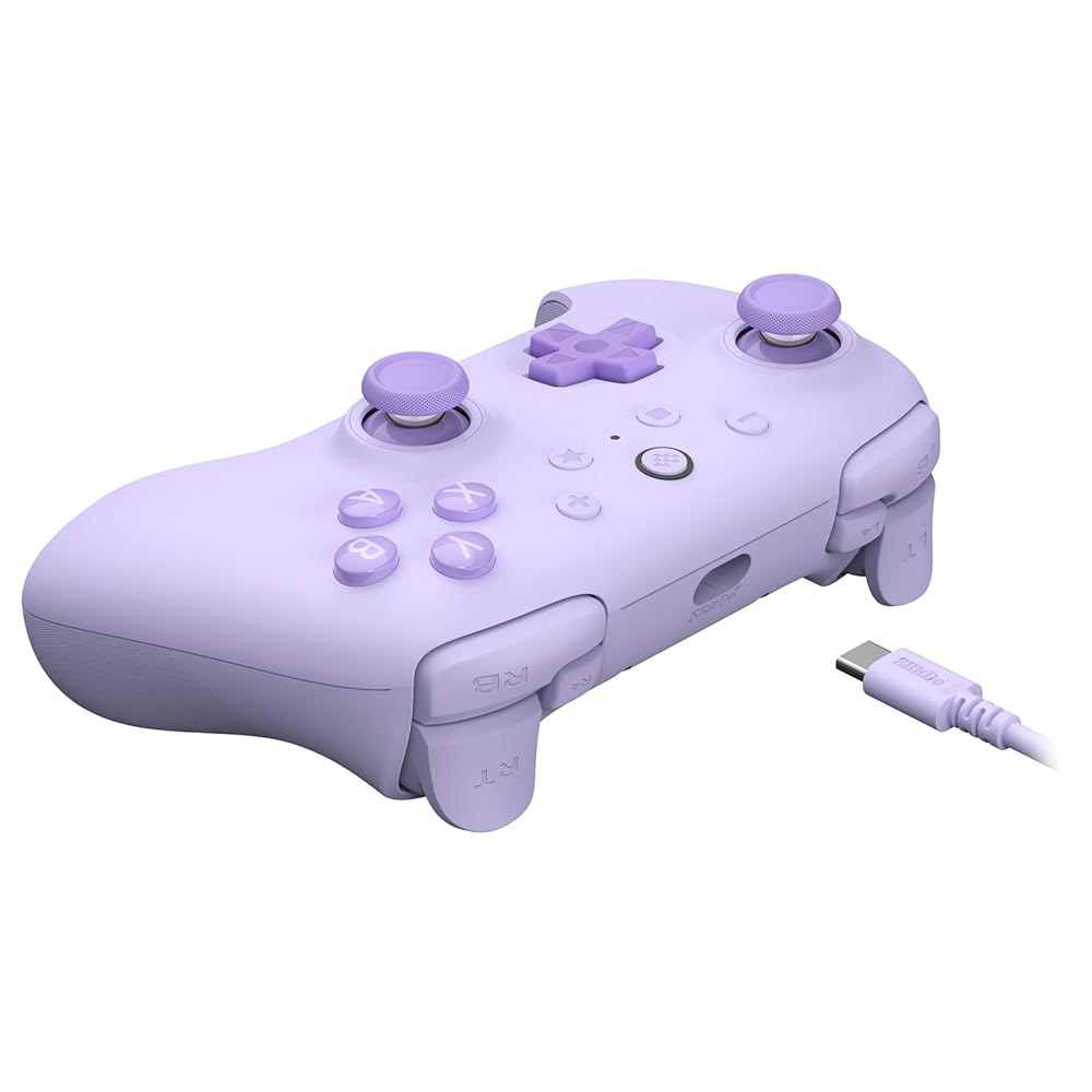 8Bitdo Ultimate 2C 홀 효과 조이스틱 및 트리거 유선 컨트롤러, 리매핑 가능한 L4 /R4 범퍼, 터보 기능 럼블 진동(퍼플) - 상세 이미지 2