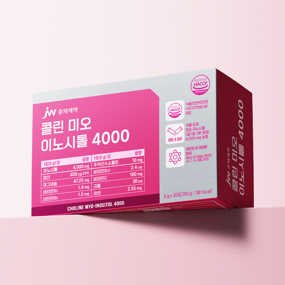 JW중외제약 콜린 미오 이노시톨 4000 고함량 식물유래 레몬맛 30포, 6개 이미지 2