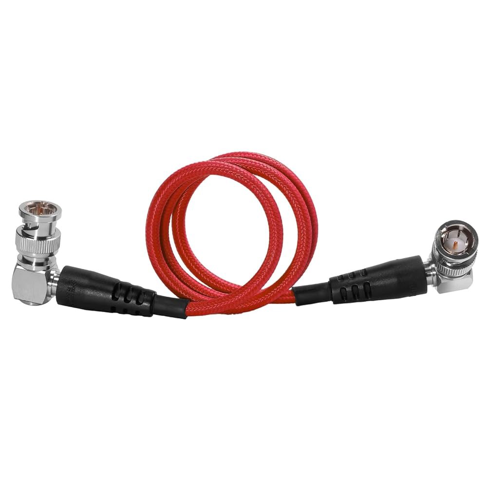 콘도르 블루 | 22인치 12G SDI 케이블, 4K 60p 카메라 모니터 및 송신기용 스트레이트-우각 커넥터 포함 고속, 60P 8K 30P 비디오 형식 빨간색 Black - 상품 이미지
