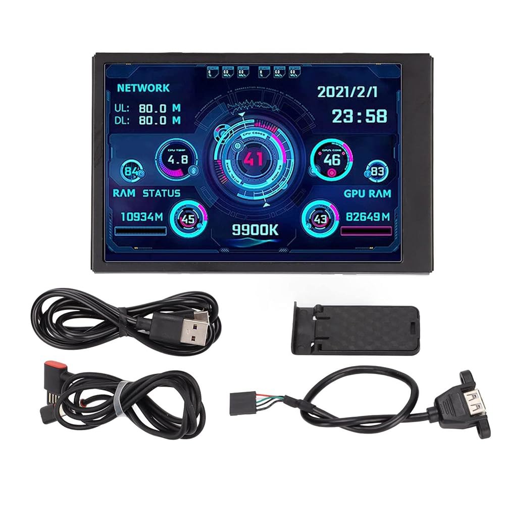 3.5인치 IPS USB 미니 화면, PC 온도 디스플레이 AIDA64 CPU 데이터 모니터 센서 패널, 컴퓨터 - 상품 이미지