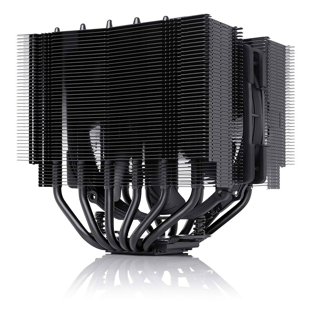 Noctua NH-D15S 크로맥스.블랙, 프리미엄 듀얼 타워 CPU 쿨러, NF-A15 PWM 140mm 팬(블랙) - 상품 이미지
