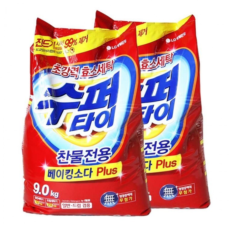 LG 수퍼타이 세탁세제 가루세제 9kg+9kg - 상품 이미지