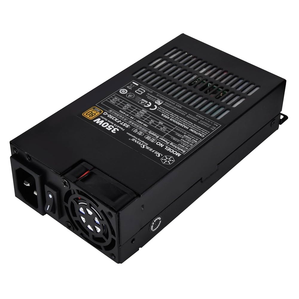 실버스톤 테크놀로지 SST-FX350-G Flex ATX 1U 350와트 80 플러스 고정 케이블 금 전원 공급 장치 - 상품 이미지