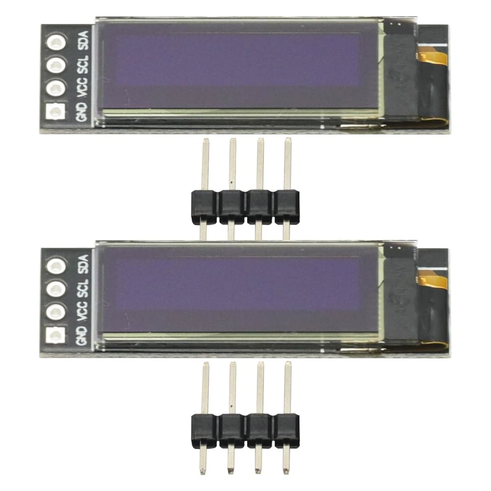 2Pcs 0.91인치 OLED 화면 128x32 IIC I2C 흰색 LCD 디스플레이 DIY SSD 1306 모듈 DC 3.3V 5V, 아두이노 PIC AVR STM32용 - 상세 이미지 2