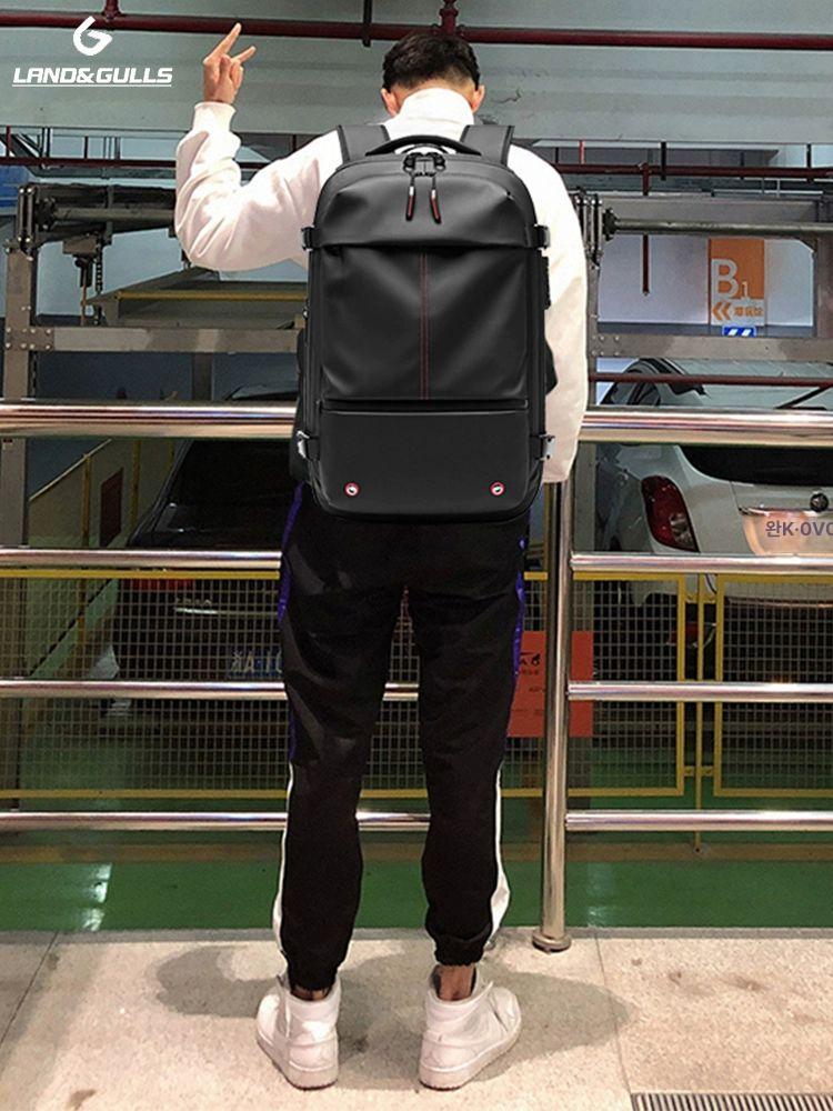 진공백팩 압축백팩 여행용 잠금장치 배낭 미니멀 원터치 기내용 블랙 저가항40x30x20 - 상세 이미지 2