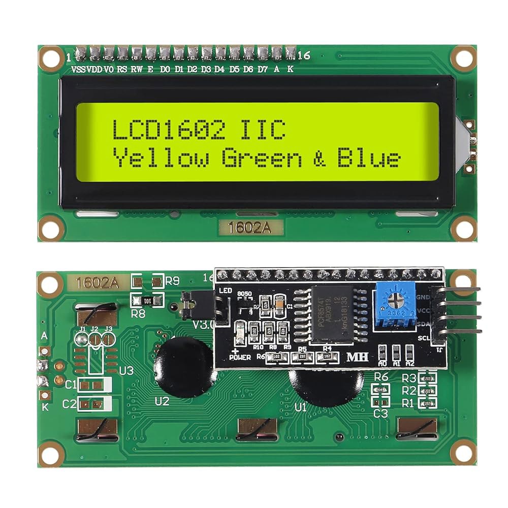 4Pcs LCD1602 1602 LCD 모듈 녹색 화면 16x2 문자 디스플레이(IIC I2C 직렬 인터페이스 어댑터 포함) blue - 1602 LCD - 상세 이미지 2