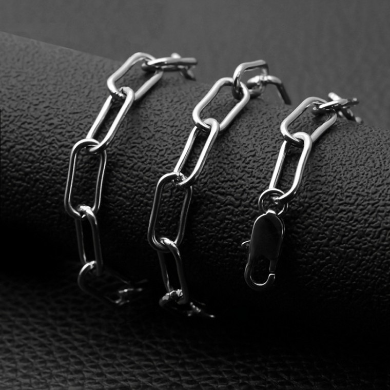 써지컬스틸 빅클립 체인목걸이 남녀공용 - 상품 이미지