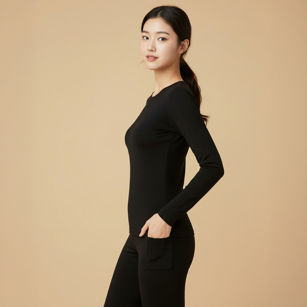 누모 여성 긴팔 내의 발열 히트텍 기모 내복 이미지 7