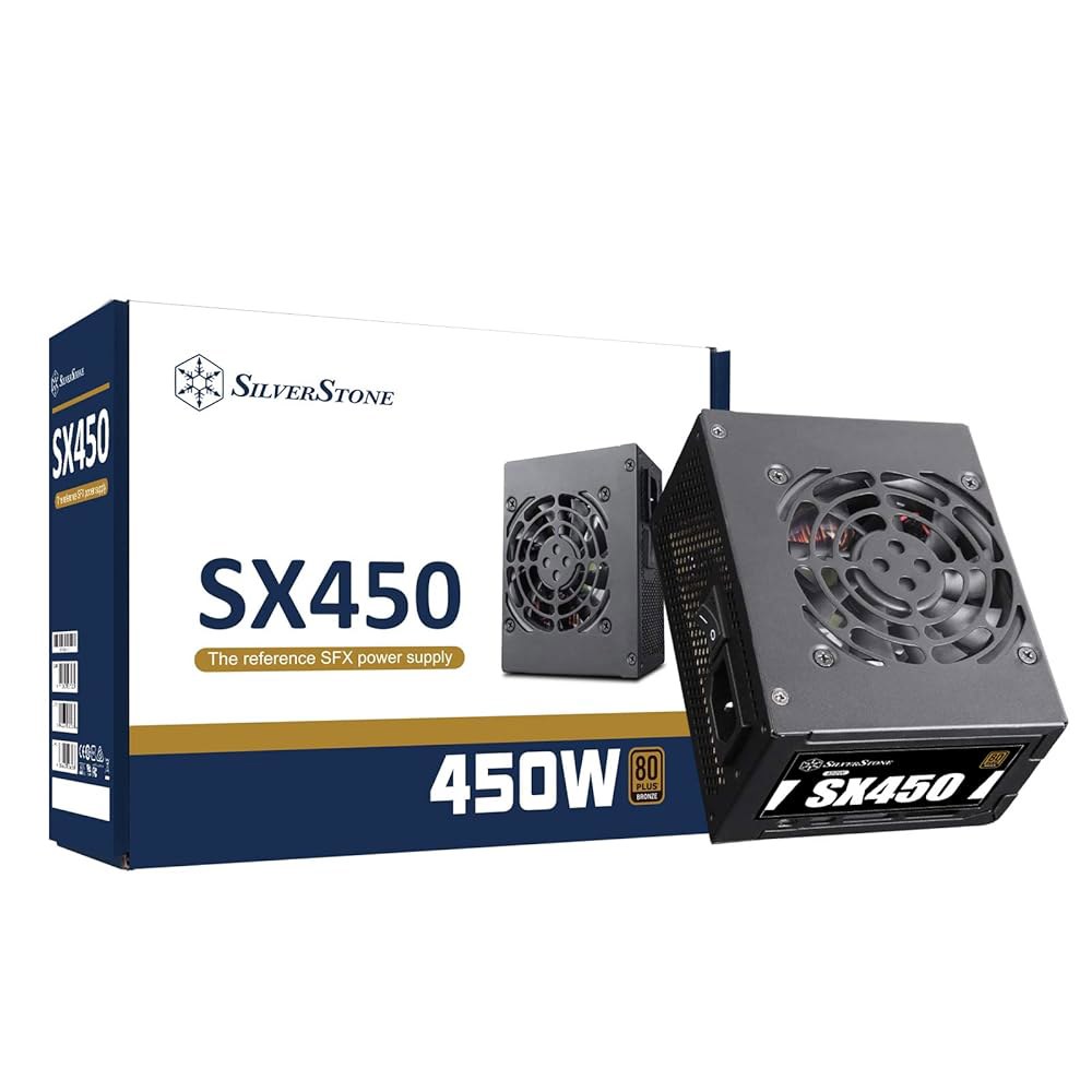 실버스톤 SX450-B 전원 공급 장치 450W 24핀 ATX SFX 블랙 - 상품 이미지