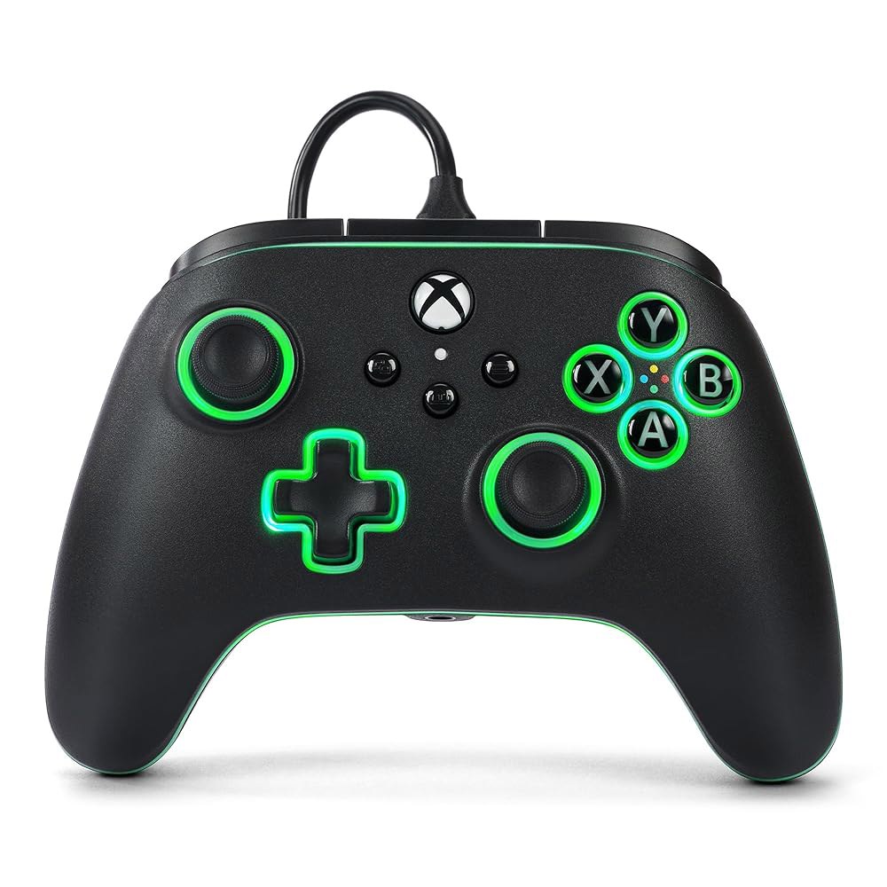파워에이 어드밴티지 Xbox Series X|S용 유선 컨트롤러 - 블랙, 게임패드, 비디오 게임 컨트롤러, One 및 Windows 10/11과 함께 작동하며 공식 라이선스를 - 상품 이미지