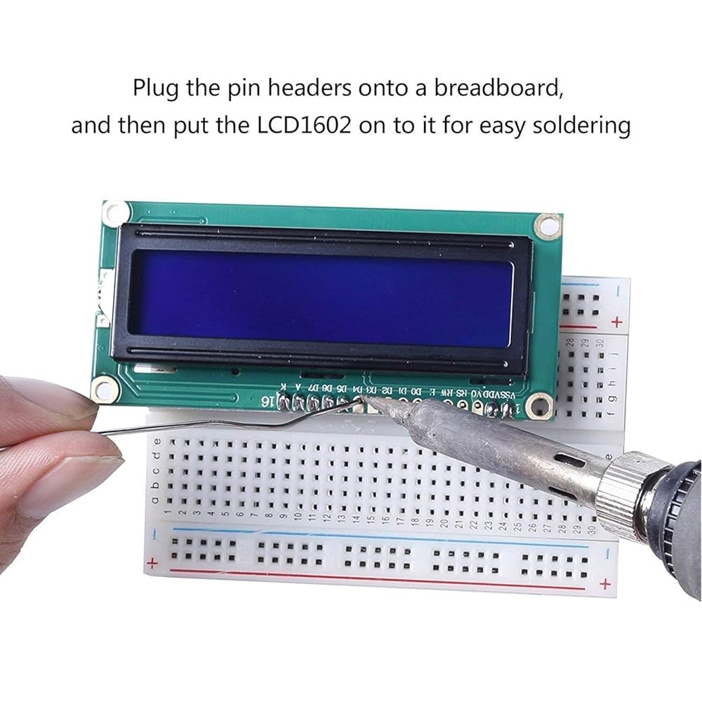 LCD 디스플레이 모듈 HD44780 DC 5V 1602 16x2 HD 캐릭터 LCM 블루 블랙라이트, eHub Labs 제공 - 상세 이미지 3
