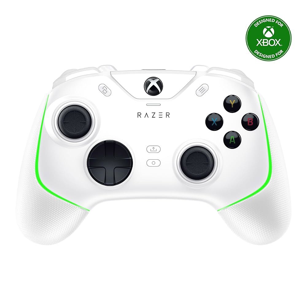 Xbox Series X|S, One, PC용 울버린 V2 크로마 유선 게이밍 프로 컨트롤러 RGB 조명 - 리매핑 가능한 버튼 및 트리거 메카-촉각 D-패드 스톱 스위치 흰색 - 상품 이미지