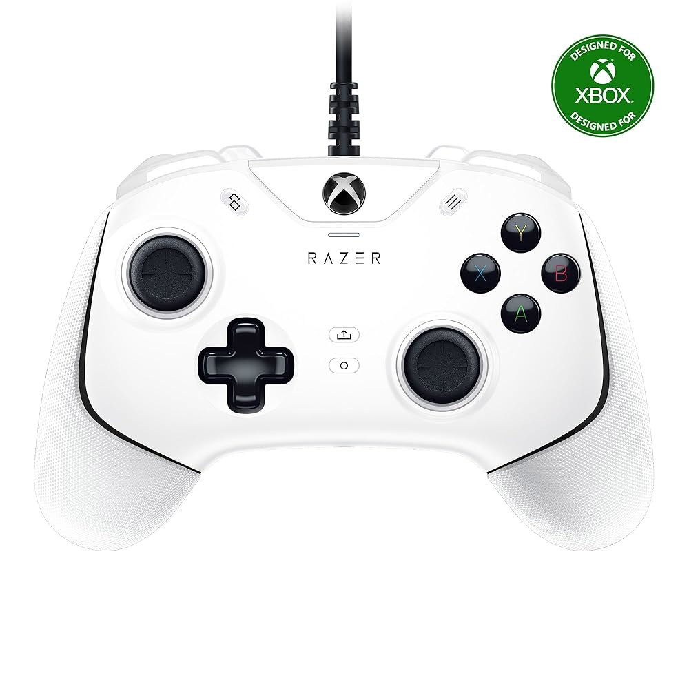 Xbox Series X|S, One, PC용 울버린 V2 유선 게임 컨트롤러 리매핑 가능한 전면 버튼 - 메카-택틸 액션 및 D-패드 트리거 스톱 스위치 흰색 - 상품 이미지