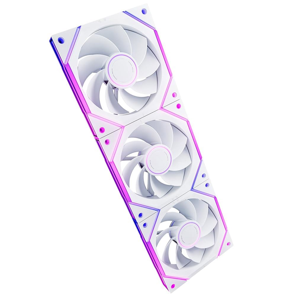 아시아호스 뇨타 울트라 120mm PC 케이스 팬 - 우주에서 영감을 받은 디자인(인피니티 미러 + RGB 링), 9개의 블레이드 58.5 CFM, 모듈식 빌드, 초조용한 실리콘 - 상품 이미지