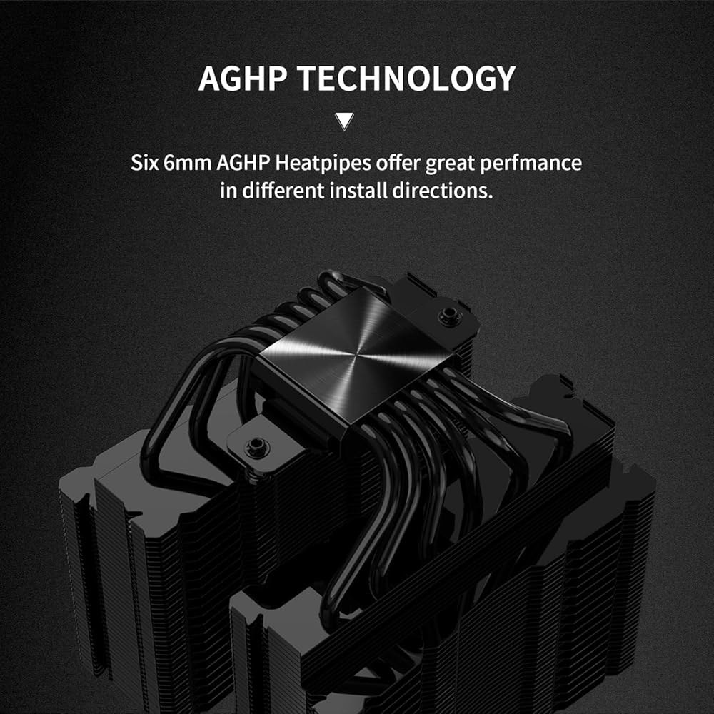 Thermalright 피어리스 어쌔신 140 디지털 블랙 CPU 쿨러 에어, 6개의 히트파이프, 마그네틱 디스플레이 보드 상단 커버, 히트싱크 쿨러, AM4 / AM5 및 인텔 - 상세 이미지 3