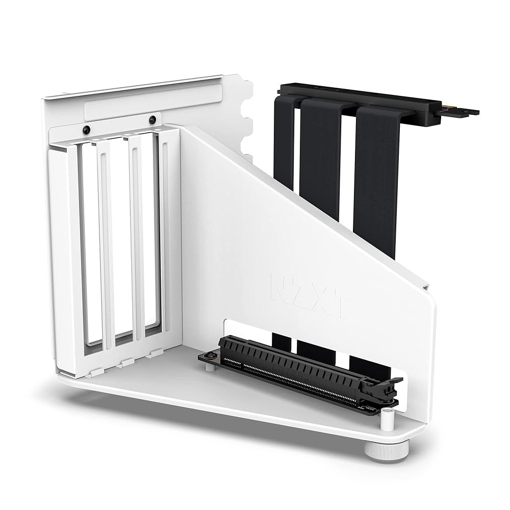 NZXT 수직 GPU 장착 키트 - AB-RH175-W1-175mm PCIe 4.0x16 라이저 케이블 홀더 견고한 스틸 브래킷 흰색 Black Mounting Kit - 상품 이미지