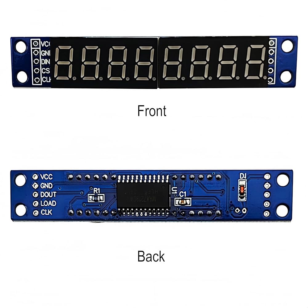 Yuhseel 4PCS MAX7219 8자리 7 세그먼트 디지털 0.36인치 8비트 빨간색 LED 디스플레이 튜브 모듈, Arduino 51 /AVR /STM32와 호환 - 상세 이미지 2