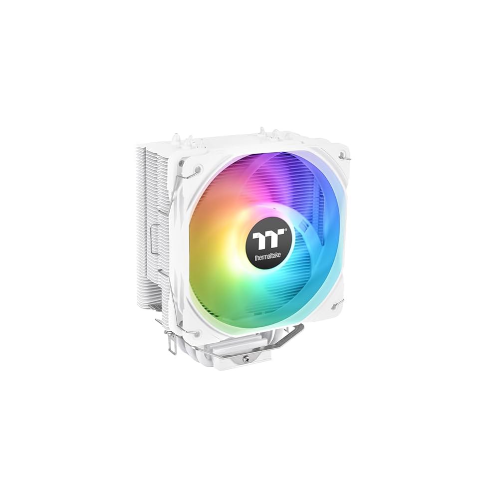 써멀테이크 UX200 SE 화이트 5V 마더보드 ARGB 동기화 1,680만 색상 15 주소 지정 가능 LED 인텔 /AM5 /AMD (LGA 1851 / 1700) 유니버설 소켓 - 상품 이미지