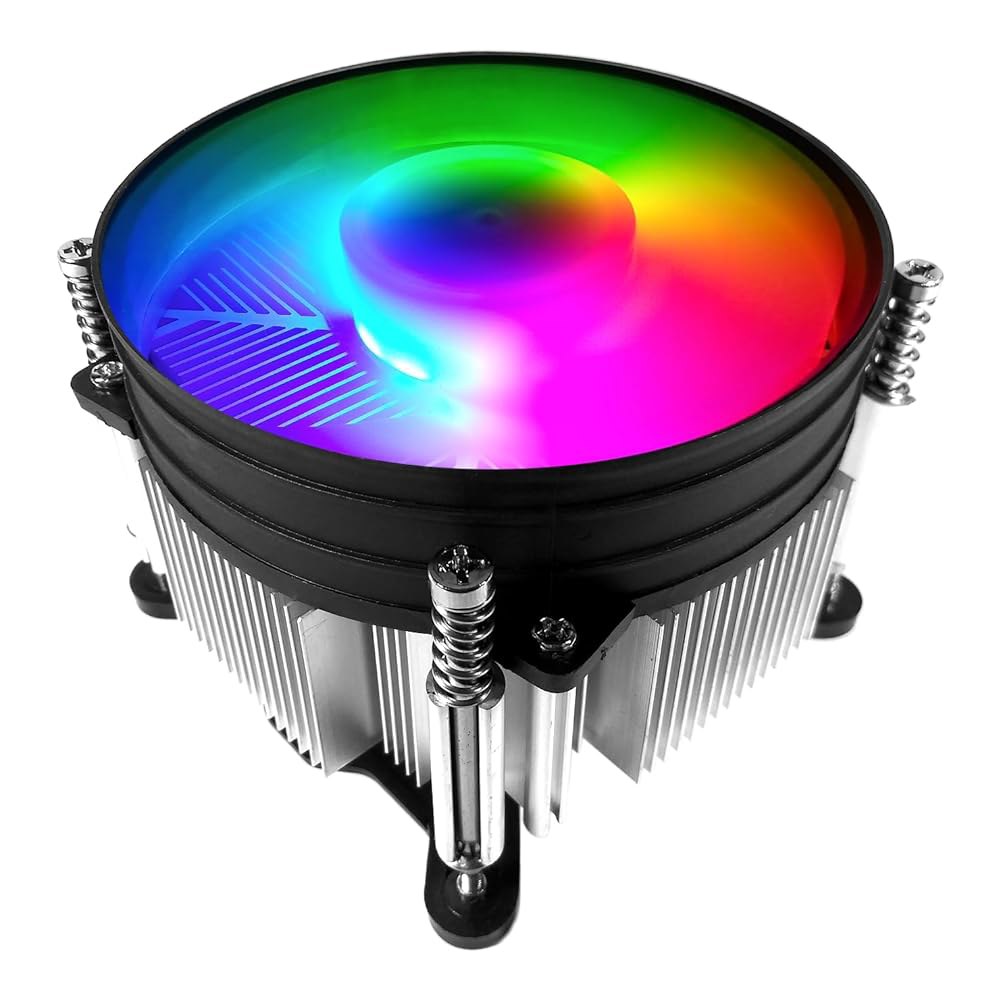 트론와이어 TW-8 95W RGB LED CPU 쿨러 알루미늄 방열판 구리 코어 베이스 4핀 PWM 92mm 팬 사전 적용 열 페이스트 인텔 i3 i5 i7 소켓 1700 1200 - 상품 이미지
