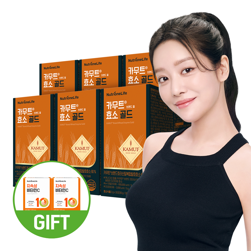 뉴트리원 카무트 효소 골드 카뮤트 가루 분말 30포, 6개