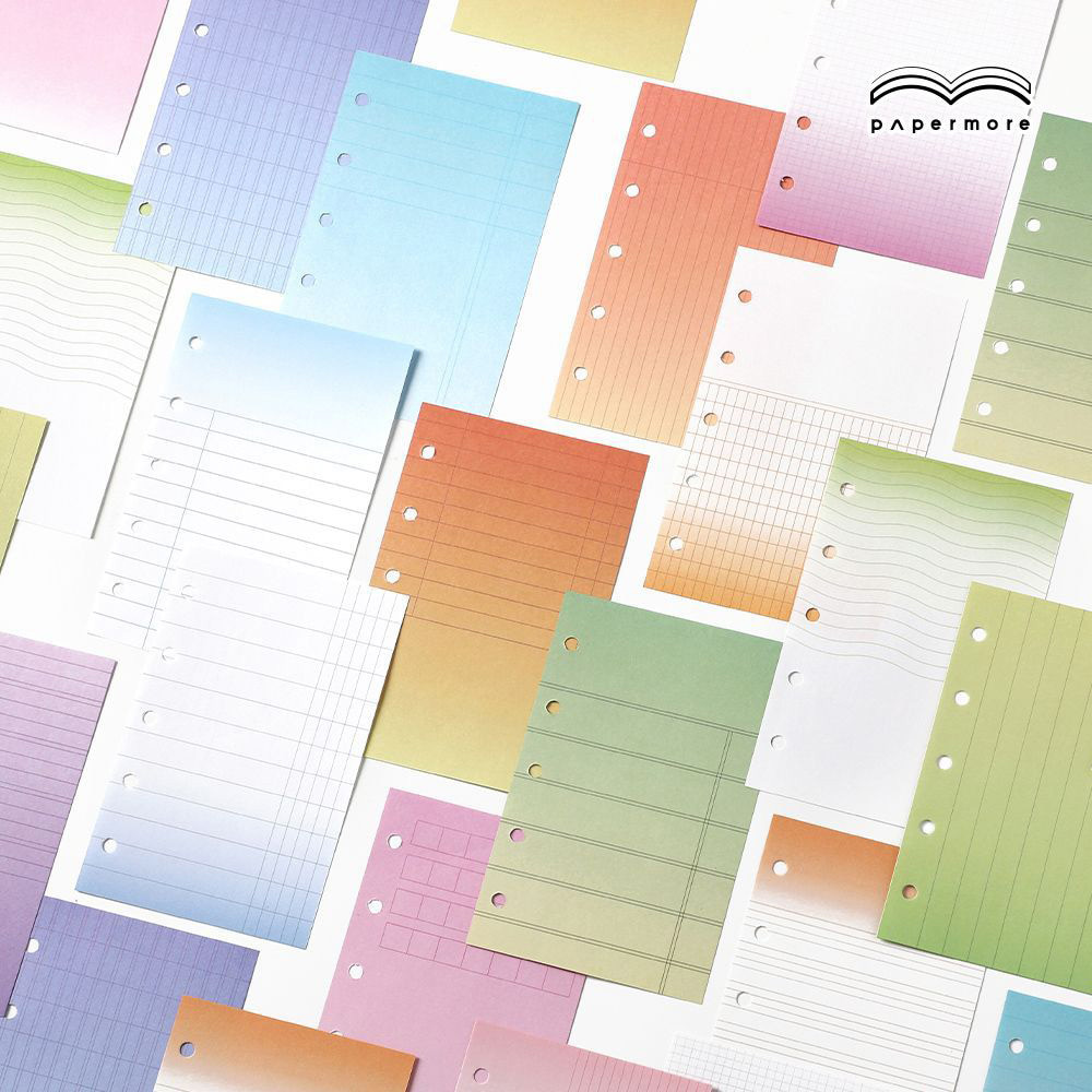 PaperMore m5 다이어리 세로줄 원고지 그라데이션 속지 블루 - 상세 이미지 2