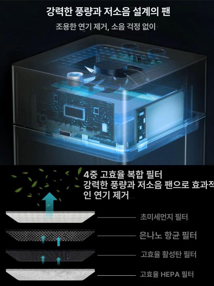 담배연기 흡입기 실내 공기청정기 냄새 제연기 흡연실 업소용 탈취기 - 상세 이미지 2