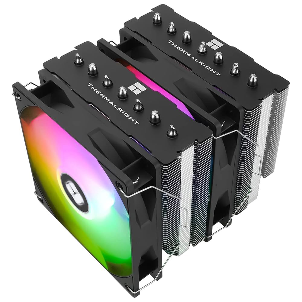 Thermalright PS120SE ARGB CPU 에어 쿨러, 7 히트 파이프 듀얼 120mm TL-C12B-S V2 PWM 팬, AG 4.0 기술, S-FDB 베어링, AMD - 상품 이미지