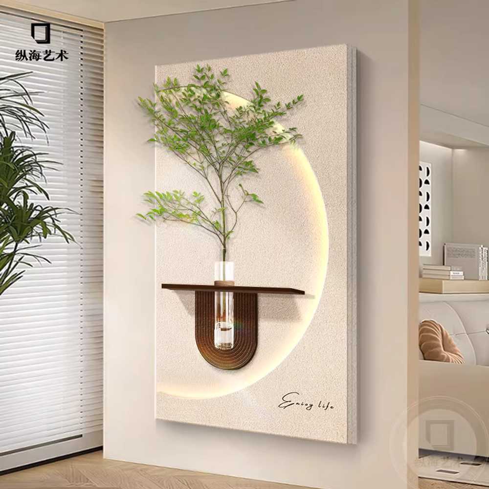 감성화분액자 소품 복도 행잉 벽걸이 인테리어 무드등 A 40x80cm 일반형 라이트 없음 이미지 6