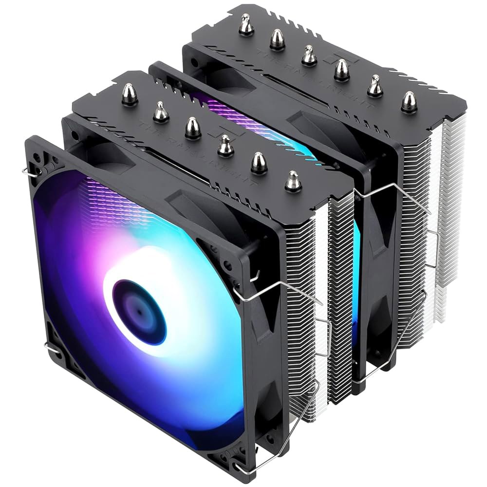 Thermalright 피어리스 어쌔신 120 SE ARGB CPU 에어 쿨러, 히트 파이프 쿨러 6개, 듀얼 120mm TL-C12C-S PWM 팬, 알루미늄 히트싱크 커버, - 상품 이미지