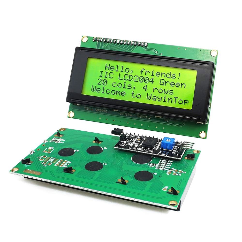 WayinTop 20x4 2004 LCD 디스플레이 모듈(IIC / I2C TWI 시리얼 인터페이스 어댑터 포함) (노란색 녹색 2004) Blue - 상세 이미지 2