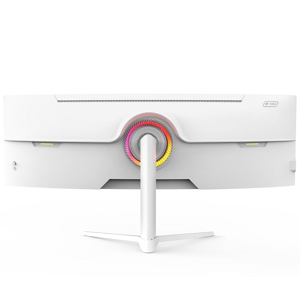 CRUA 49인치 화이트 커브드 모니터 | DQHD(5120 1440), 120Hz, 1500R, 32 9, AMD 프리싱크, 120 sRGB, 높이 조절 가능한 울트라 와이드 - 상세 이미지 2