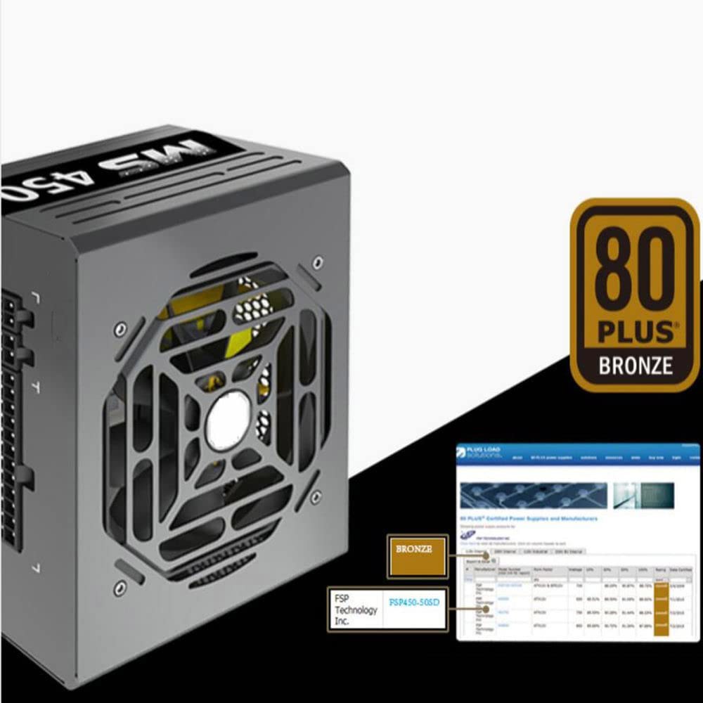 FSP 클래식 버전 MS 450 SFX 80PLUS 브론즈 모듈 사일런트 소형 전원 공급 장치 450W FSP450-50SD용 PSU - 상품 이미지