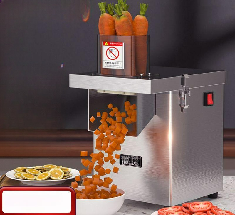 업소용깍두기 전동 다기능 채소 절단기 감자 과일 채썰기 슬라이서 확대 200W 20mm 단일 6-15inch