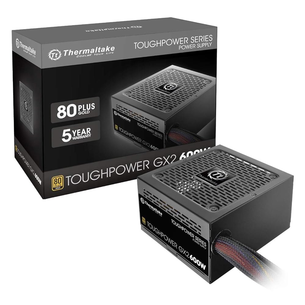써멀테이크 터프파워 GX2 80+ 골드 600W SLI / 크로스파이어 레디 연속 전원 ATX 12V V2.4 EPS V2.92 비모듈러 공급 장치 5년 보증 PS-TPD-0600 - 상품 이미지