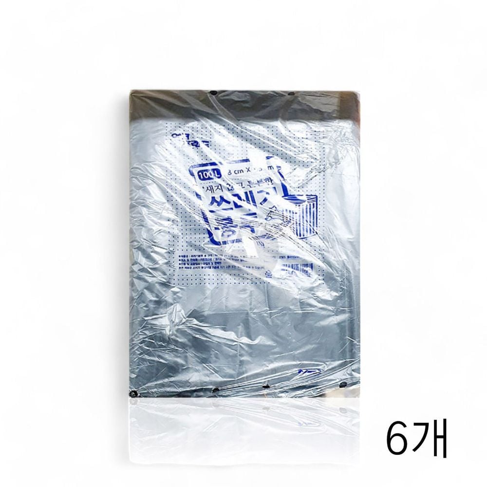 에코프랜드 쓰레기봉투 검정 100L(78x95cm)50매X6개 - 상품 이미지