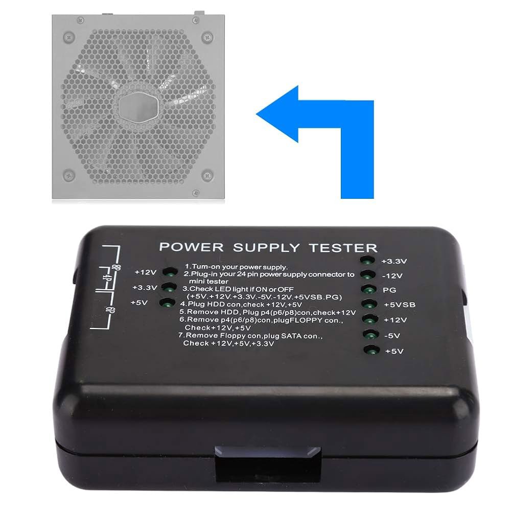 컴퓨터 PC 전원 공급 테스터 ATX PSU 테스터, 장치 커넥터 LED 표시등, 플러그 앤 플레이(20/24 핀) - 상세 이미지 2