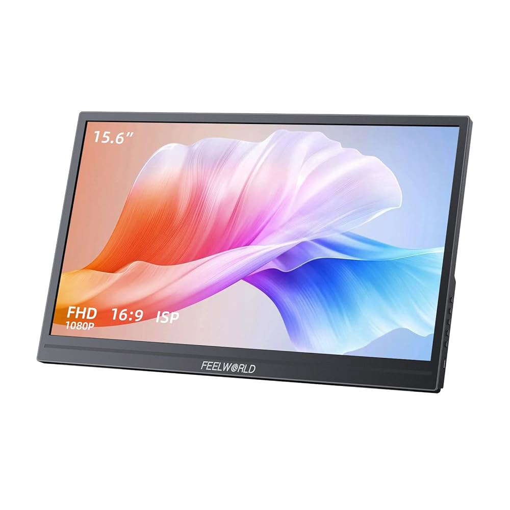 필월드 DH156 15.6인치 휴대용 모니터 1080p FHD USB-C HDMI 컴퓨터 디스플레이 게이밍 듀얼 스피커 플러그 앤 플레이(노트북 PC MAC Phone PS4 Xb - 상품 이미지