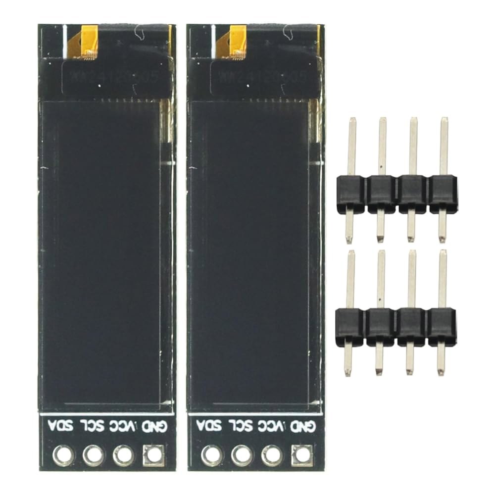 2Pcs 0.91인치 OLED 화면 128x32 IIC I2C 흰색 LCD 디스플레이 DIY SSD 1306 모듈 DC 3.3V 5V, 아두이노 PIC AVR STM32용 - 상세 이미지 3