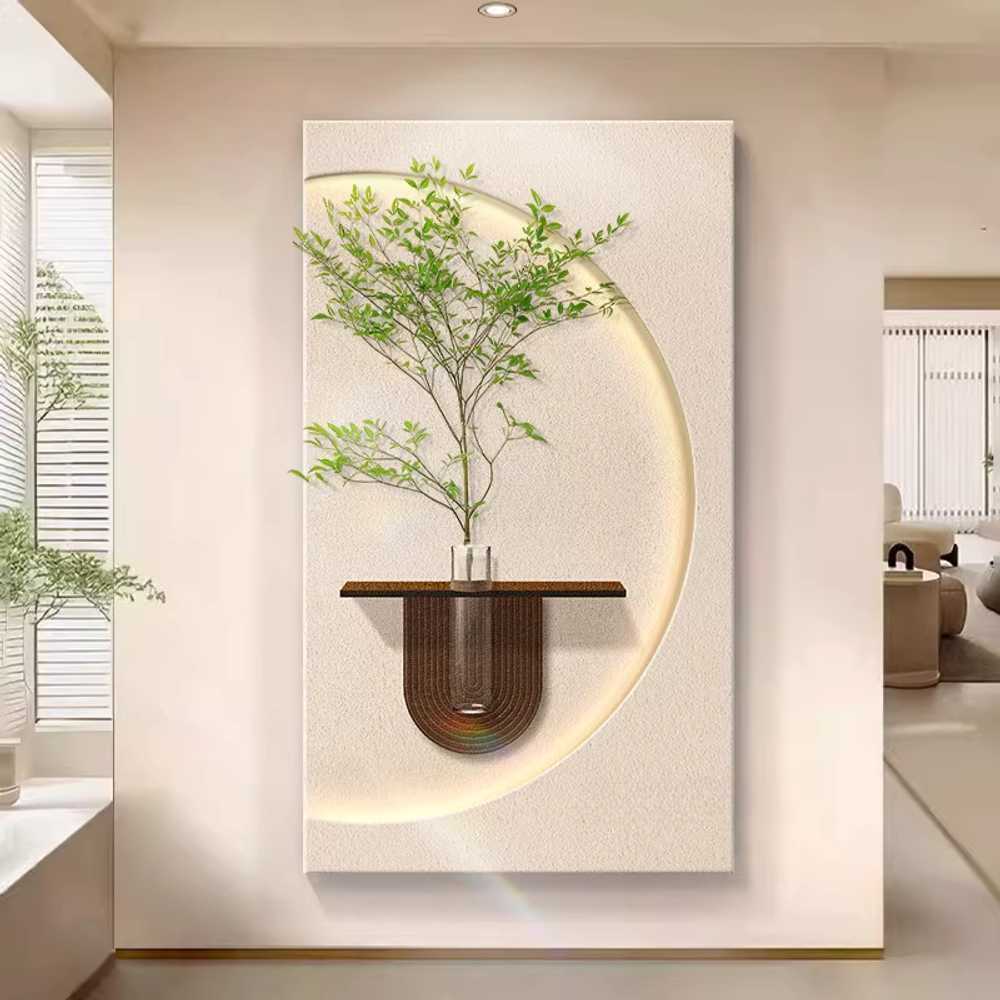 감성화분액자 소품 복도 행잉 벽걸이 인테리어 무드등 A 40x80cm 일반형 라이트 없음 - 상품 이미지