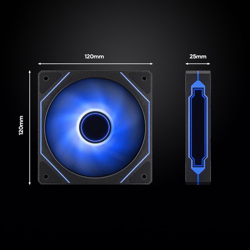 DARKROCK F120 3in1 120mm 무한 거울 디자인 케이스 팬, 24개의 LED 조명 PWM 제어 및 ARGB 효과, 저소음 작동을 위한 유압 HDB 베어링 - 대부분의 - 상세 이미지 2