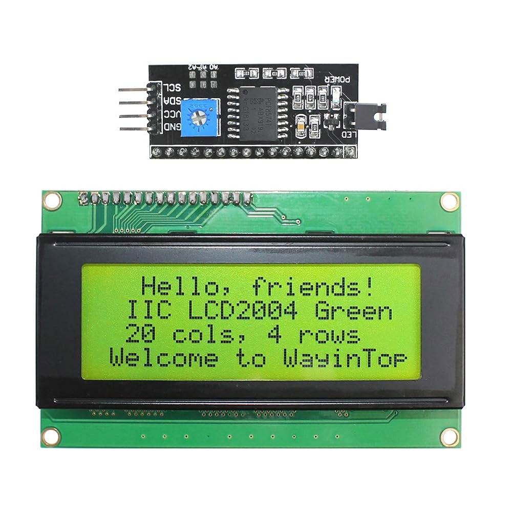 WayinTop 20x4 2004 LCD 디스플레이 모듈(IIC / I2C TWI 시리얼 인터페이스 어댑터 포함) (노란색 녹색 2004) Blue - 상품 이미지