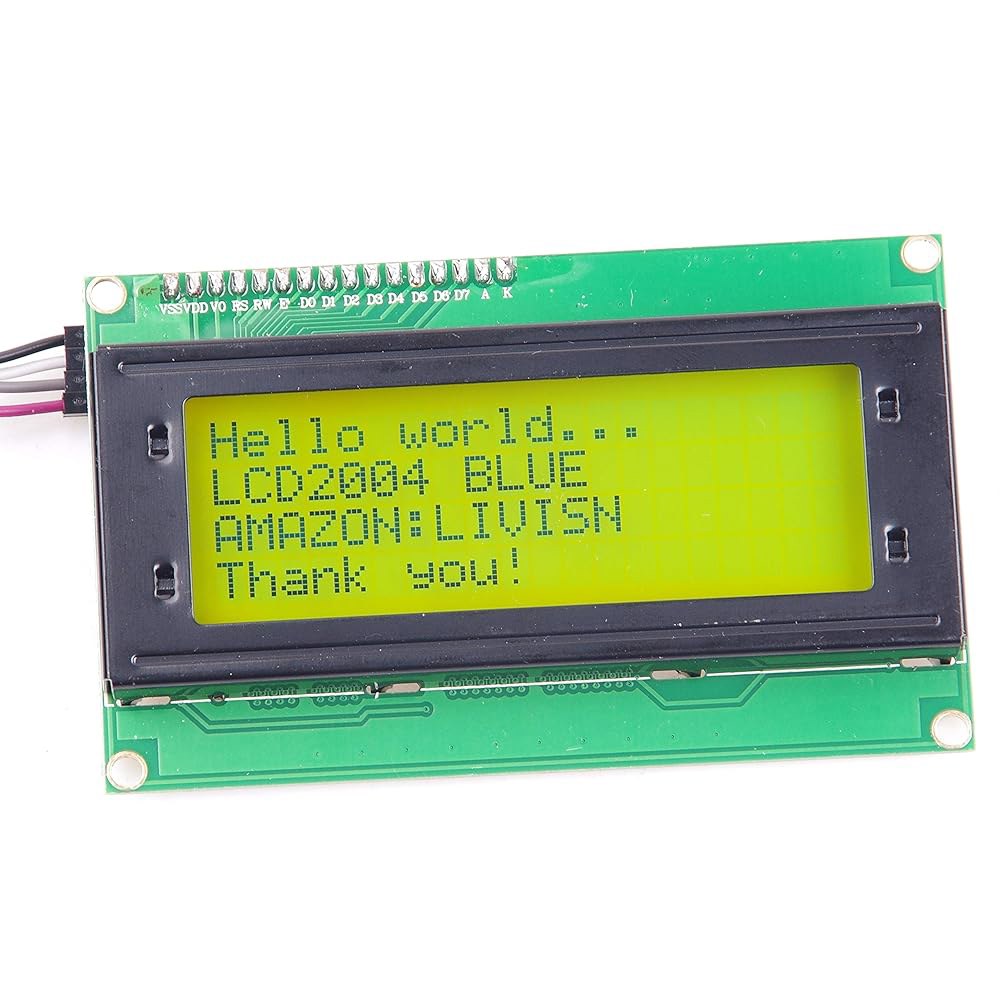 LIVISN MEGA 2560, 20x4 LCD 디스플레이 모듈 IIC /I2C /TWI 시리얼 LCD2004, 화면 패널 확장 보드 녹색이 노란색으로 표시됨 - 상품 이미지