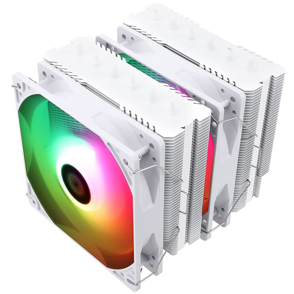 Thermalright 피어리스 어쌔신 120 SE ARGB 화이트 CPU 에어 쿨러, 히트 파이프 쿨러 6개, 듀얼 120mm TL-C12CW-S PWM 팬, AG 테크놀로지, - 상품 이미지