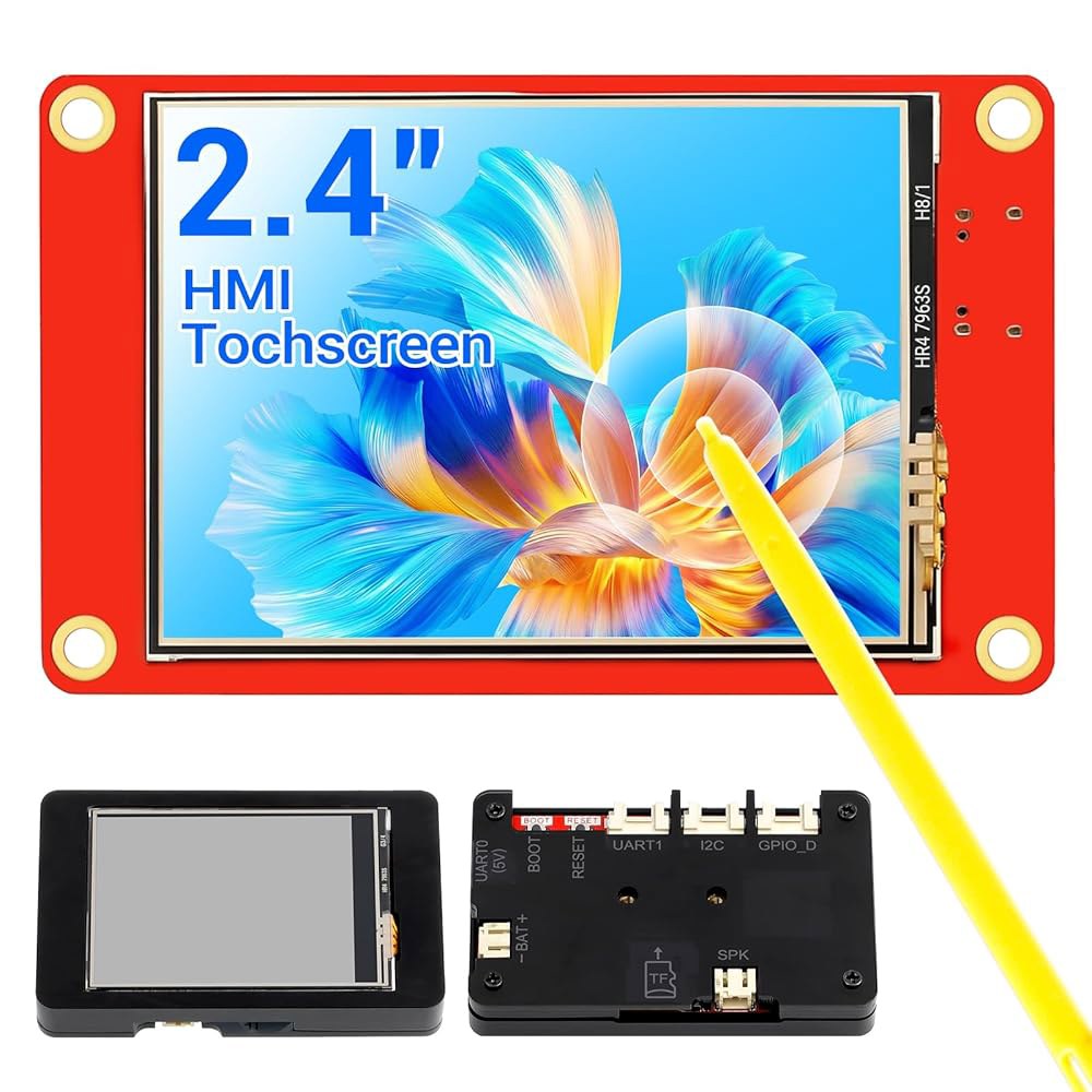 엘레크로우 ESP32 디스플레이 320 240, 아크릴 케이스 포함 2.4인치 HMI 터치스크린 SPI TFT LCD 터치스크린, 32비트 LX6 듀얼 코어 프로세서, 최대 240 - 상품 이미지